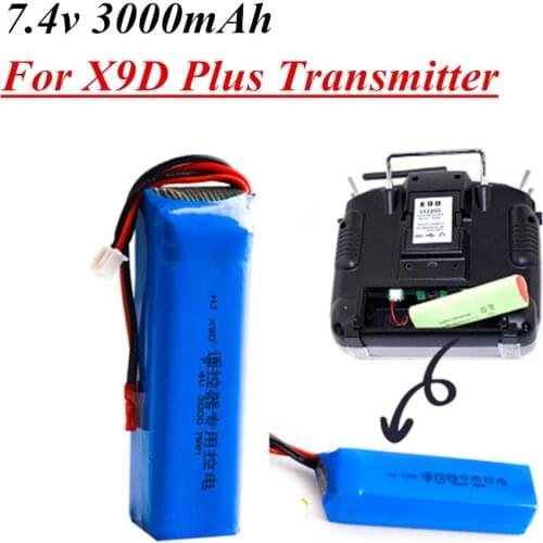 7.4V 3000mAh upgrade Lipo Battery for Frsky Taranis X9D Plus Transmitter Toy Accessories 2S 7.4V Rechargeable Battery