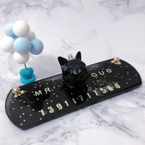 Car Stop Sign Epoxy Resin Mold Parking Card Plate Silicone Mould DIY Crafts Ornaments Decorations Casting Mold