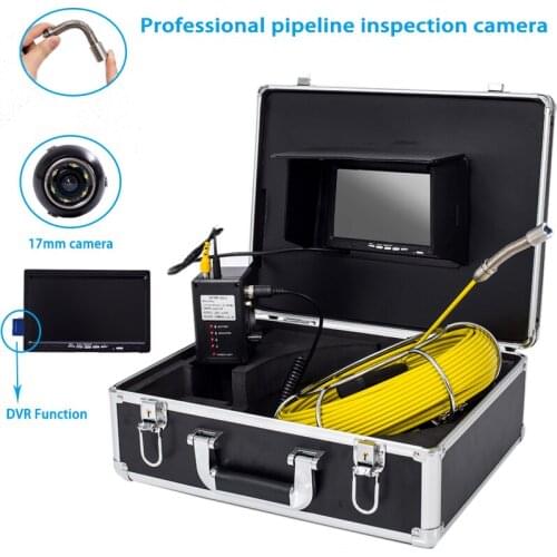 7 " LCD Screen 17MM Camera Head Pipe Drainage Pipeline Sewer Drain Endoscope Inspection Camera With DVR Video Recorder Function