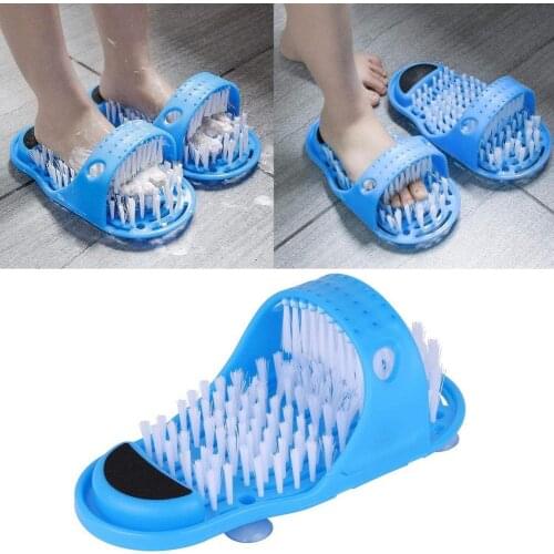 Foot Washer Slipper Shower Feet Foot Scrubber Massager Cleaner Dead Skin Removal Brushes Exfoliating Washer Wash Slipper Tool
