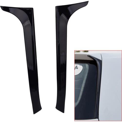 Glossy Black 2Pcs Rear Window Side Spoiler Wing Fit for VW Golf 6 MK6 GTI GTR GTD 2008 2009 2010 2011 2012 2013