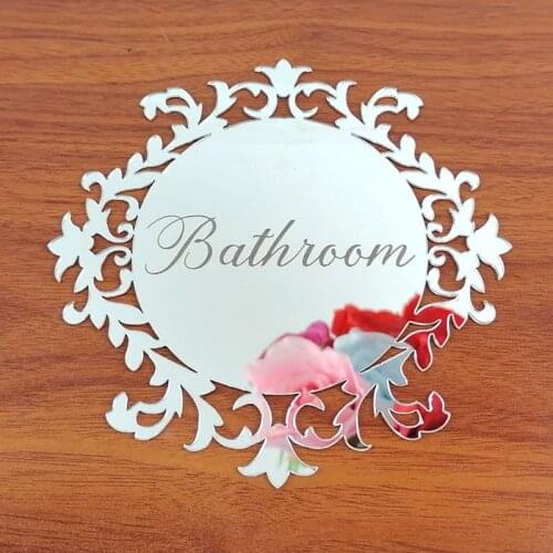 Personalized Home Decor Sign Door Sticker of Bedroom Bathroom Toilet kitchen signage Indicator Art Mirror door name Customized