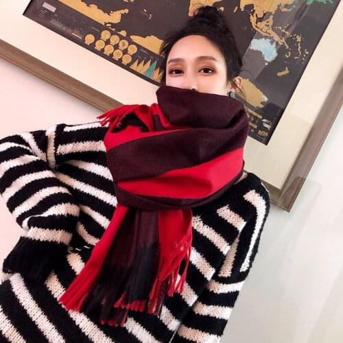 Chinese quality silk autumn and winter New style Two-sided cashmere women beach shawl ladies fashion Wool Multicolor print scarf