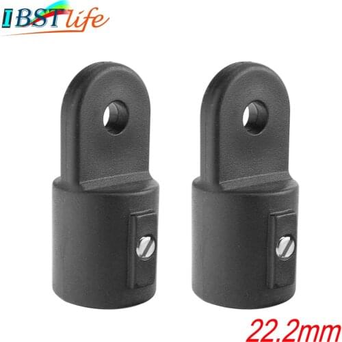 2PCS Nylon Pipe Eye End Cap 22mm Bimini Top Fitting Hardware Marine Boat Yacht External Eye End Canopy Tube End