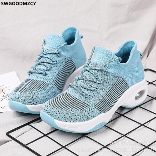 Platform Sneakers Women Vulcanize Shoes Fashion Socks Shoes Women Black Non-leather Casual Shoes for Woman 2021 Zapatillas Mujer