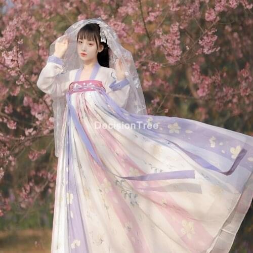 2021 tang dynasty ancient costumes hanfu dress chinese folk dance clothes traditional fairy dress princess cosplay stage dress