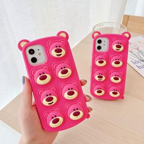 Fashion Bubble Silicone Phone Case For Iphone 6 6s 7 8 Plus X XR XS Max 11 12 13 Pro Max SE 2 Cover Reliver Anti Stress Cover