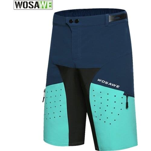 WOSAWE Men Short MTB Shorts Summer Loose Breathable Cycling Bike Shorts Running Riding Bicycle Motorcycle Downhill Sport Shorts