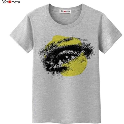 BGtomato New fashion creative 3D t shirts for women hot sale summer cool Big eye shirts Brand Good quality comfortable tops tees
