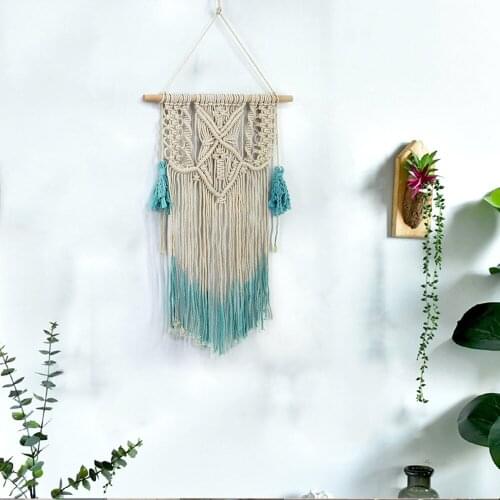 New Boho Tapestry Hand Knitting Cotton And Linen Tassel Wall Hanging Background Hotel Decoration Chic Pendant