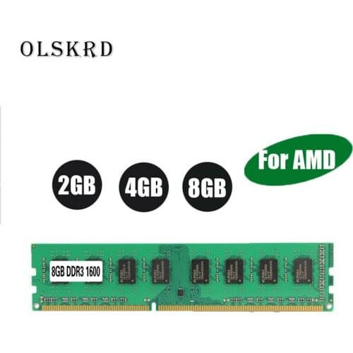 Olskrd Ram DDR3 4GB 8GB 2GB 1333 1600MHz Desktop Memory 240pin 1.5V 2G 8G New DIMM 1600 PC3 10600 12800 PC Memory RAM For AMD