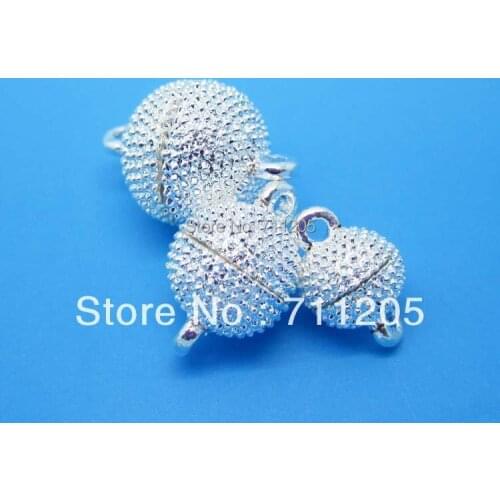 Wholesale10pcs, 12mm Silver Plated Oval Strong Magnetic Clasps ,Min. Order is $10,we provide mixed wholesale for all items