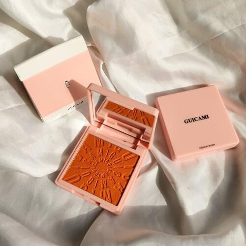 Peach Blush Pallete Pearlescent Natural Rouge Beginners Beauty Makeup Shimmering Single Blush Powder Lasting Cosmetic Gift TSLM1