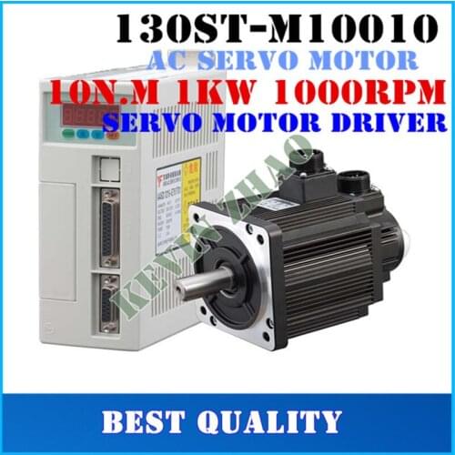 Best price great quality Servo motor set 10N.M 1KW 1000RPM 130ST AC Servo Motor 130ST-M10010+ Matched Servo Driver