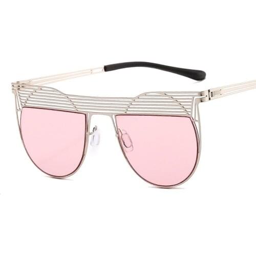 Veshion Personality Round Hollow Luxury Sunglasses Men Women Fashion Shades UV400 Vintage Glasses