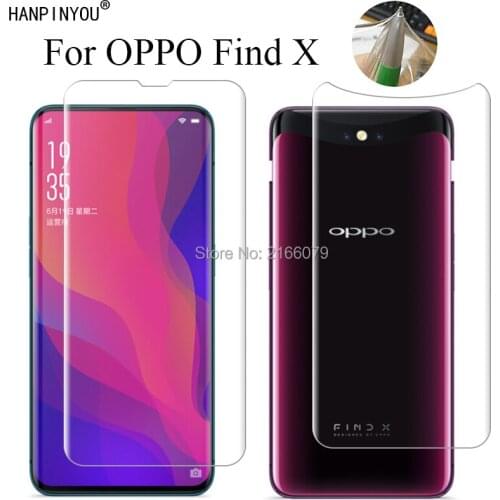 For OPPO Find X FindX 6.42" Soft TPU Front Back Rear Full Cover Screen Protector Transparent Protective Film Guard + Clean Tools