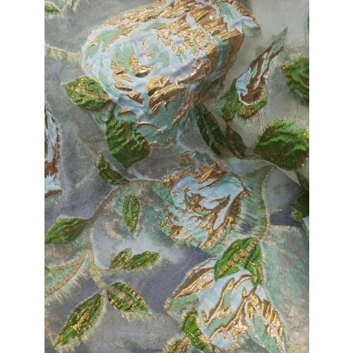 5yards/pc) lemon green jacquard embroidered African French net lace fabric 2020 new for making attractive party dress FHS046