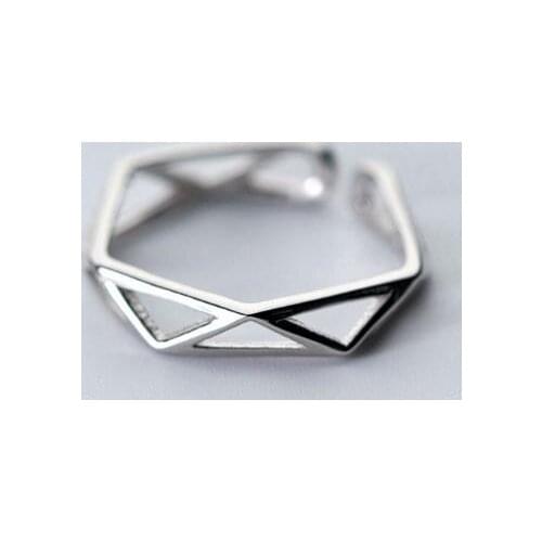 Punk Hexagon Rings For Women Girls Fashion Irregular Finger Rings Gift 2021 Female Jewelry Party