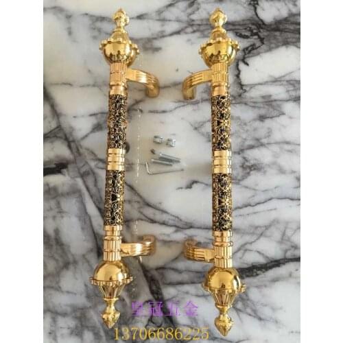 Golden Gate Handle titanium door of balcony sliding door handle door handle hollow European gold handle