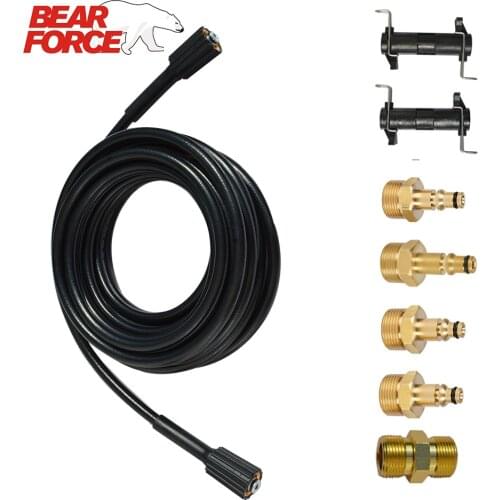 10m * 220bar Pressure Washer Hose Car Washer Powerwash Hose Pipe Water Cleaning Extension Hose Cord for Black Decker AR Michelin