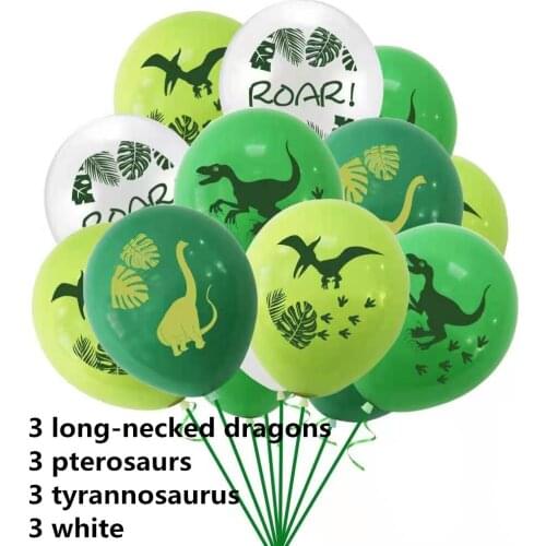 10pcs to 12pcs 12 inch dinosaur printing latex balloon original animal theme birthday party decoration childrens toy