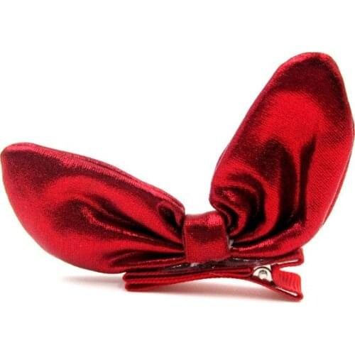 2018 Korean New Hair Clip For Children PU Shoes Rabbit Ears Children Hair pin Top Clip