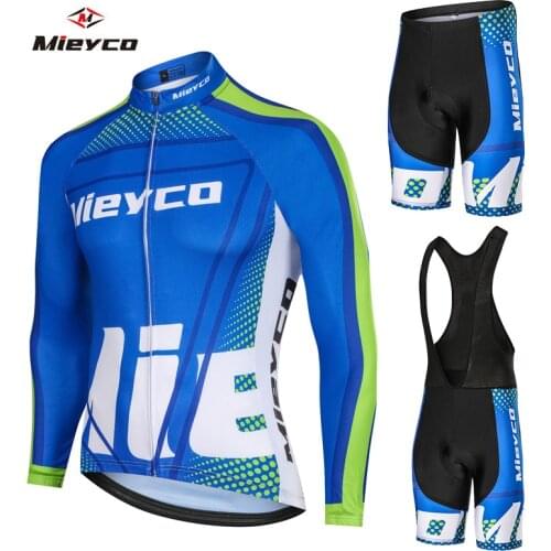 2021 Mens Cycling Jersey Long sleeve set MTB Bike Clothing Maillot Ropa Ciclismo Hombre Bicycle Wear 5D GEL bib Short pants