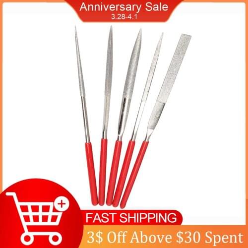 5pcs Needle Files Set for Metal Glass Stone Jewelry Wood Carving Polishing