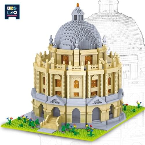 5452pcs Oxford Diamond Castle 3D Model Micro Building Blocks City Street View University Architecture Mini Bricks Children Toys