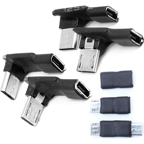 90 Degree Left & Right Angled micro USB 5pin Female to Micro USB Male Data Sync Adapter Plug Micro USB To micro USB Connector