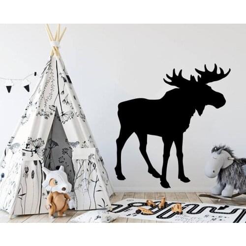 Large Moose Deer Animal Wall Sticker Bedroom Baby Nursery Jungel Animal Moose Wall Decal Playroom Vinyl Home Decor