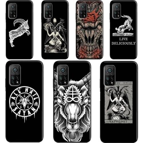 Baphoment and Satanic Hail Satan Case POCO X3 Pro F3 F1 F2 M3 Pro Cover For Xiaomi Mi 11 Lite Ultra Note 10 Mi 9T 10T Pro