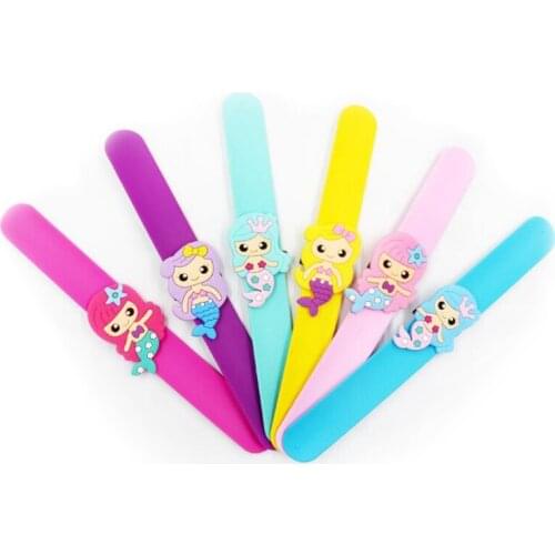 Kids Children Boys Girls Flexible Wrap Slap Bracelet Enfant Bangle Cartoon Wristband Gift Favors
