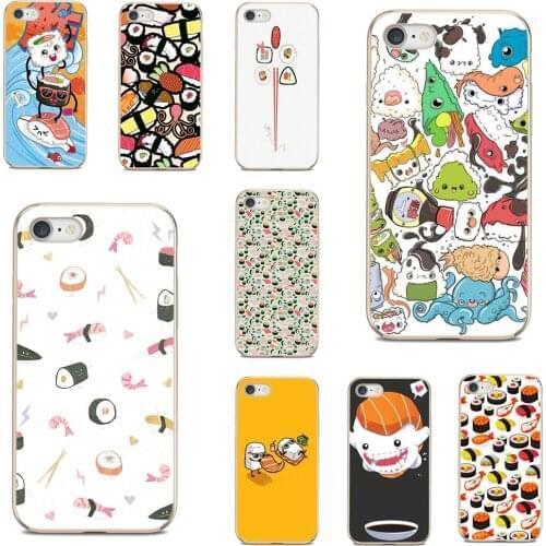 For Huawei P30 P40 P20 P7 P8 P9 P10 Lite Plus Pro 2015 2016 2017 Mini Cell Phone Case Cover Types-of-Sushi-Print-Wallpaper