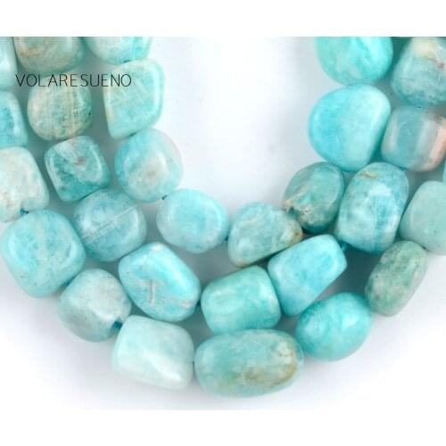 Natural Irregular Amazonite Stone Beads 15” Strand 8-10mm Loose Spacer Beads For Jewelry Making Diy Charm Necklace Bracelet