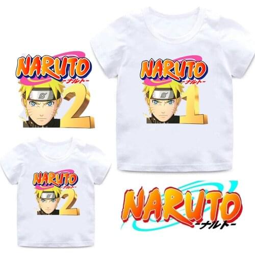 NARUTO T-shirt Party Digital Short Sleeve Printing Round Neck Top Childrens Clothing Boys and Girls Universal Birthday Gift