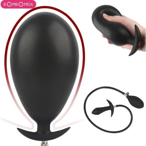 Go Out Silicone Inflated Super Big Anal Plug Dildo Pump Butt Plug Anal Dilator Prostate Massage Anus Extender Dilatador Sex Toys