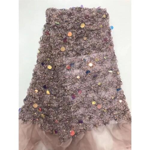 Good looking soft materail with sequins 11BZL-20.61908 Nigerian lace fabric new African embroidered lace fabric for party dress