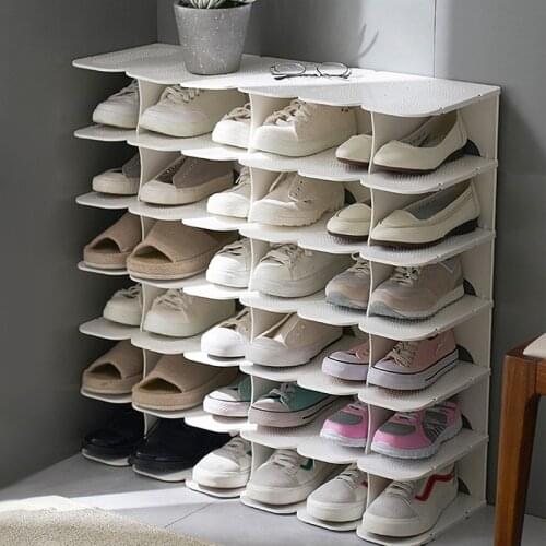 Creative 6-Layer Stackable Shoe Hanger Foldable Space Saving Wardrobe Storage Rack Multi-layer Shoes Stand Organizers Cabinet