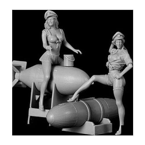 1:32 scale die-cast resin war scene model resin American female soldier white model free shipping