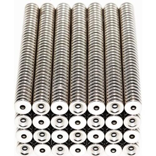 1000pieces Neodymium Magnets Strong D6*3mm Power Permanent Rare Earth Fasterners with screw hole 3mm