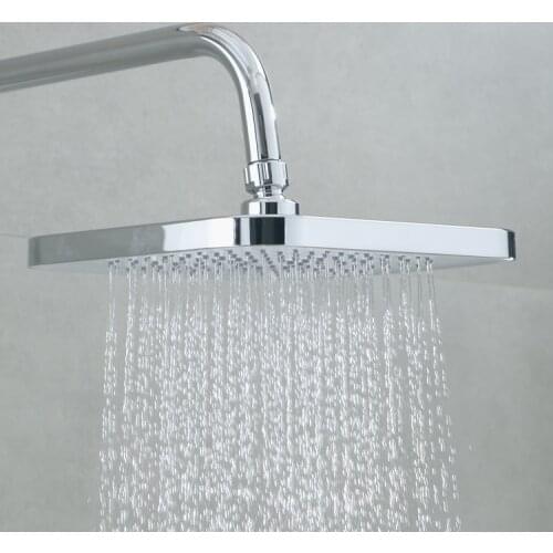 Free Shipping ABS Chrome Finish 8 Inch Waterfall Square Shower Head with Shower Arm or Ceiling Arm