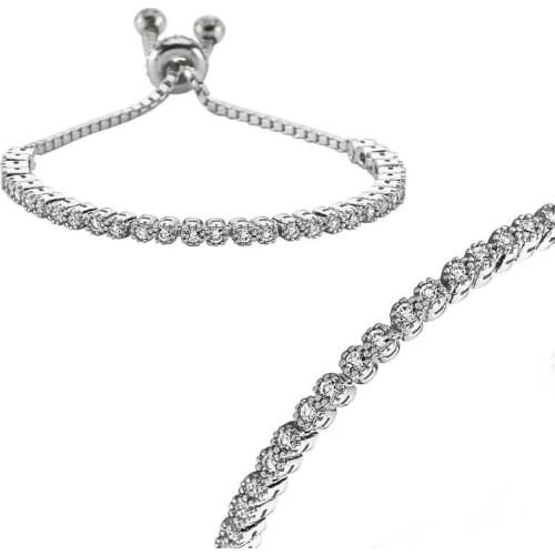 Original 925 Sterling Silver Wristband for Women , Stylish, Aesthetic and Flashy, Bracelet Types for Women