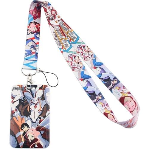 PF187 Dongmanli Anime Lanyard Id Badge Holder Keychain ID Card Pass Gym Mobile Badge Holder Key Holder Key Rings Kids Gifts