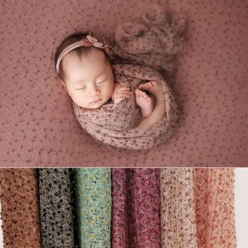 Newborn Photography Props Baby Kids Knit Wrap Cloth Swaddle Photo Accessories P31B