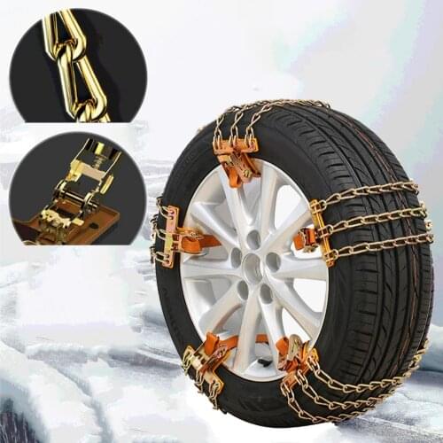 Universal Automobile Tire Snow Chain Anti-Skip Belt Safe Driving For Snow Ice Sand Muddy Offroad For Most Car SUV VAN Wheel