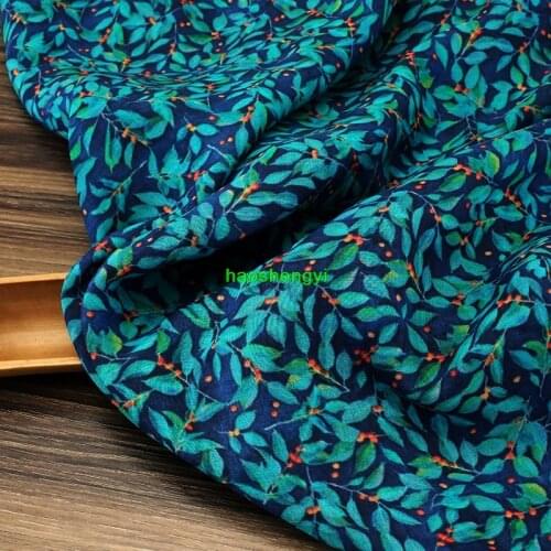 High-end ramie printed dress robe shirt apparel fabric