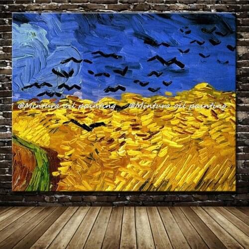High Q. Reproduction 100% Hand-painted Impressionist Abstract Oil Painting The Catcher In The Crows Of Vincent Van Gogh HY141515