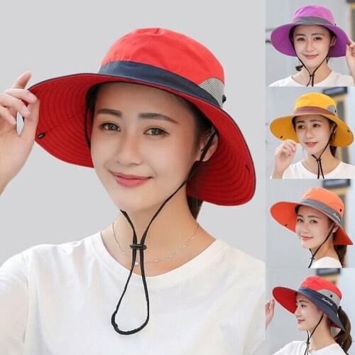 Women Plain Acrylic Hat Elegant Casual Wide Brim Cap Sun Protector Hot Fisherman Accessories