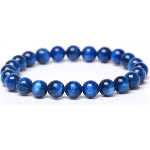 7A Grade Genuine Natural Kyanite Stone Bracelet For Women Real Stone Beaded Men Bracelets Fashion Charm Gem Jewelry
